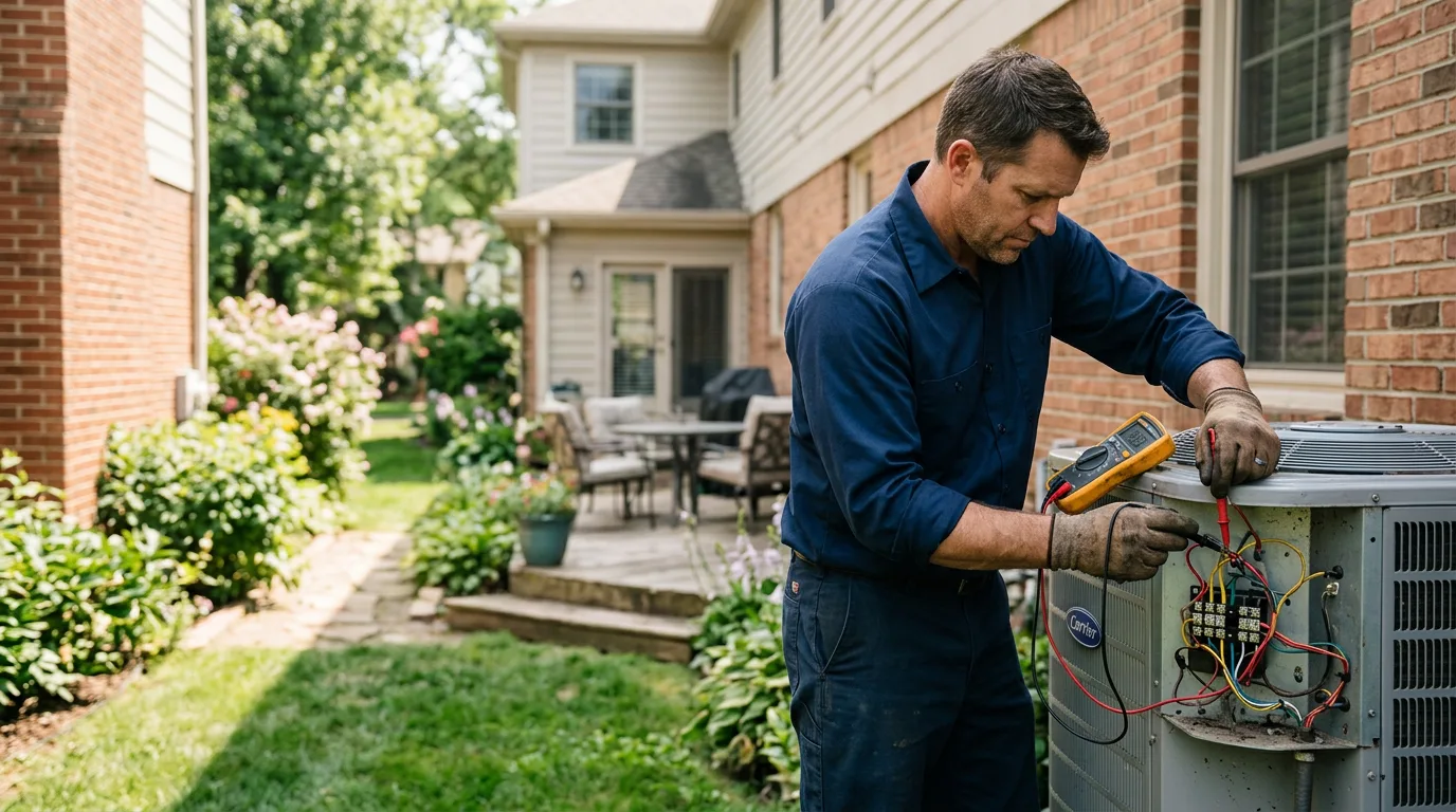HVAC technician working near Downs, KS
